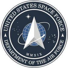 4 Inch Non-Reflective United States Space Force Dept Of Air Force Logo Sticker
