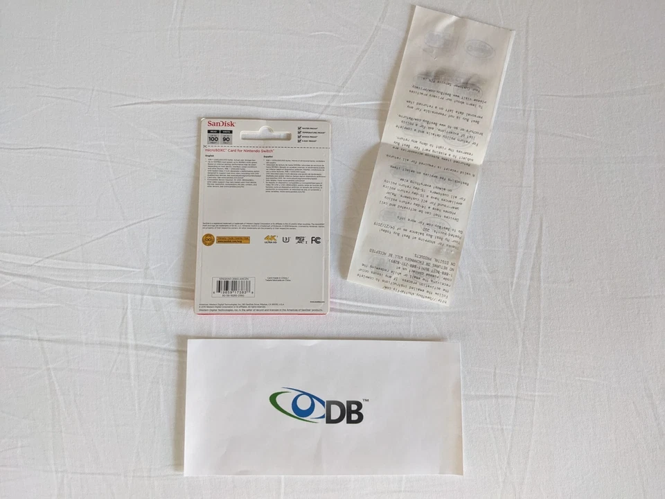 Nintendo Switch - SanDisk 256GB microSDXC Super Mario Memory Card & Sale Receipt - Image 2 of 2