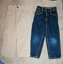 LOT OF 2  GYMBOREE Boys' 4 Slim CORDUROY PANTS  JEANS - EUC