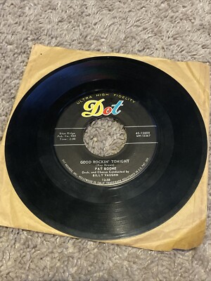 Pat Boone: Good Rockin' Tonight/With The Wind and Rain In Your Hair 45 7  TESTED
