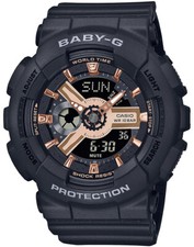 CASIO BABY-G BA-110XRG-1AJF Black x Gold Analog Digital Women's Watch New in Box