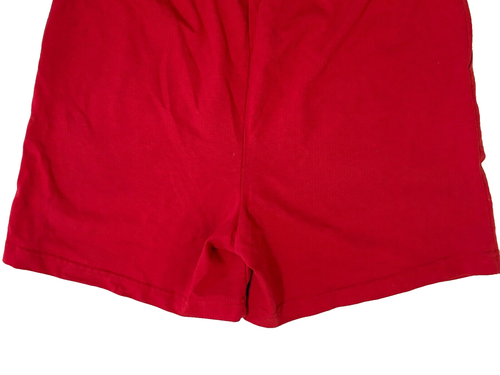 SJB Sport Red Shorts Logo 2 Pockets Elastic Waist Cotton Size PM - Picture 4 of 9