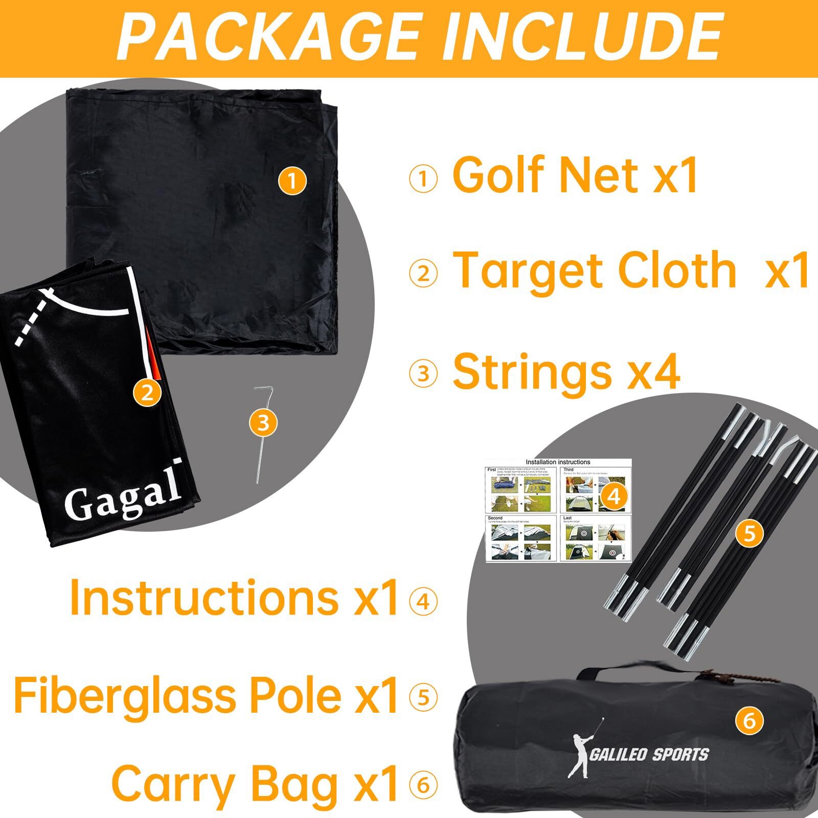 Golf Practice Net for Backyard - Heavy Duty Indoor Outdoor Golf Net and Frame