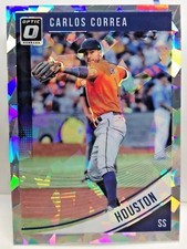 Carlos Correa 2018 Donruss Optic #129 - CRACKED ICE Prizm #'d 6/7 - ASTROS