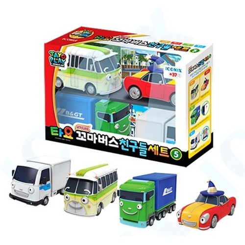 Tayo Little Bus Friends SET 4pcs Toy Car Khan Lecky Ricky Tweet Korea Toy
