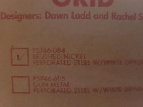 2 NEW LOT OF TWO George Kovacs Grid Light Mini Pendant Brushed Nickel  P5746-084 - Picture 4 of 5