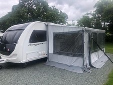Fiamma Caravan Store Zip Xl 500 Complete Privacy Room In Grey And White.