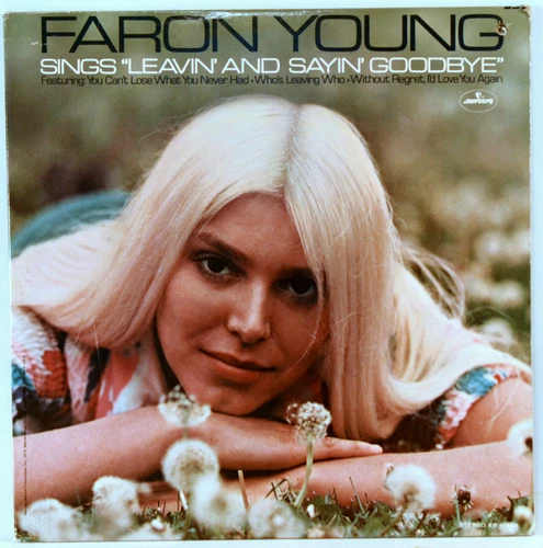 Album Vinyl Faron Young Sing Leavin' and Sayin' Goodbye 1977 Mercury SR 61354