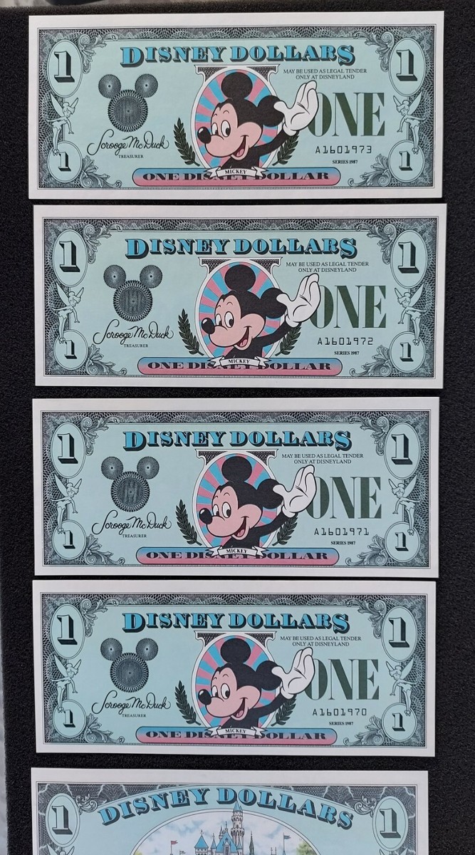 Disney - ディズニーダラー　Disney dollars　レア Disney Dollars One Disney Dollar Series 1994. | eBay