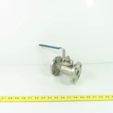 Velan 00313-SSE 1" Stainless Steel Flanged Ball Valve 275PSIG CF8M 316 MPTFE