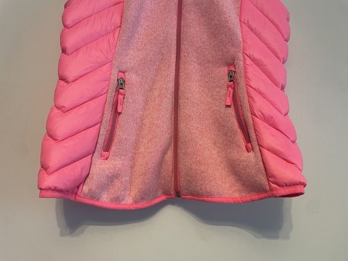 FREE COUNTRY Ladies Fluro Pink Gilet Sleeveless Jacket Lined Thick Full Zip Sz L - Picture 2 of 16