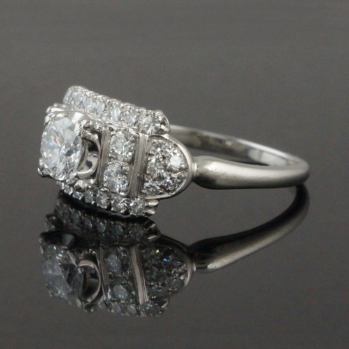 Granat Brothers Platinum & 1.40 CTW Diamond Engagement Ring, Wedding Band - Picture 3 of 9
