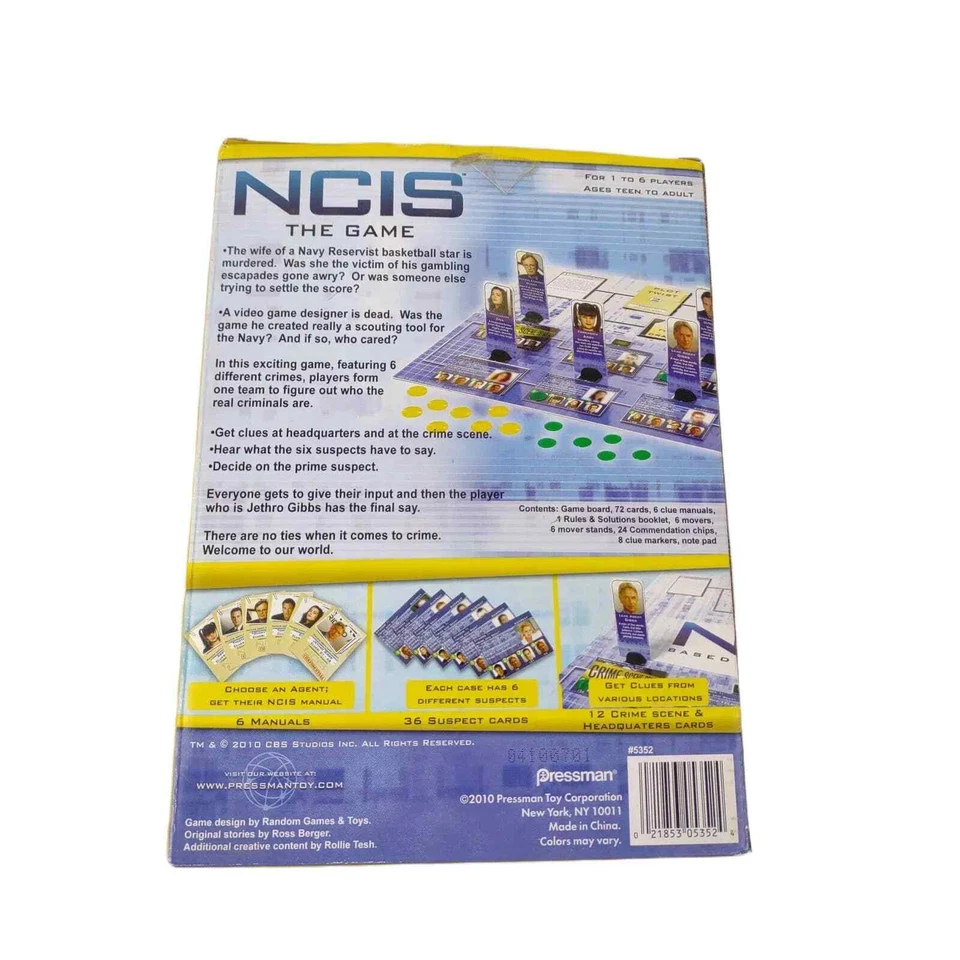 NCIS The Game NEW in Open Box, 2010 Pressman TV Series Murder Mystery Crime - Image 4 of 4