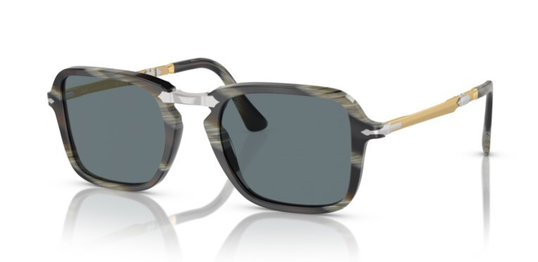 Persol 0PO3330S 12003R Green horn/Blue Polarized Rectangle  display picture 3