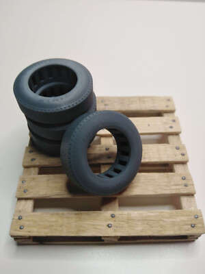Lot De 4 Pneus Dunlop Pour Maquettes Voitures 1/24 Ou 1/18 - Occasion, Idéal Pour Modélisme