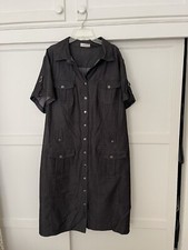 Calvin Klein Classic CHIC Business Casual Button Down Shirt Dress Women XL