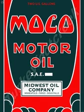 Moco Motor Oil Metal Sign 3 Sizes to Choose From