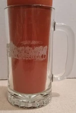 Anheuser Busch Etched Beer Glass Mug Stein with Clydesdale's Vintage
