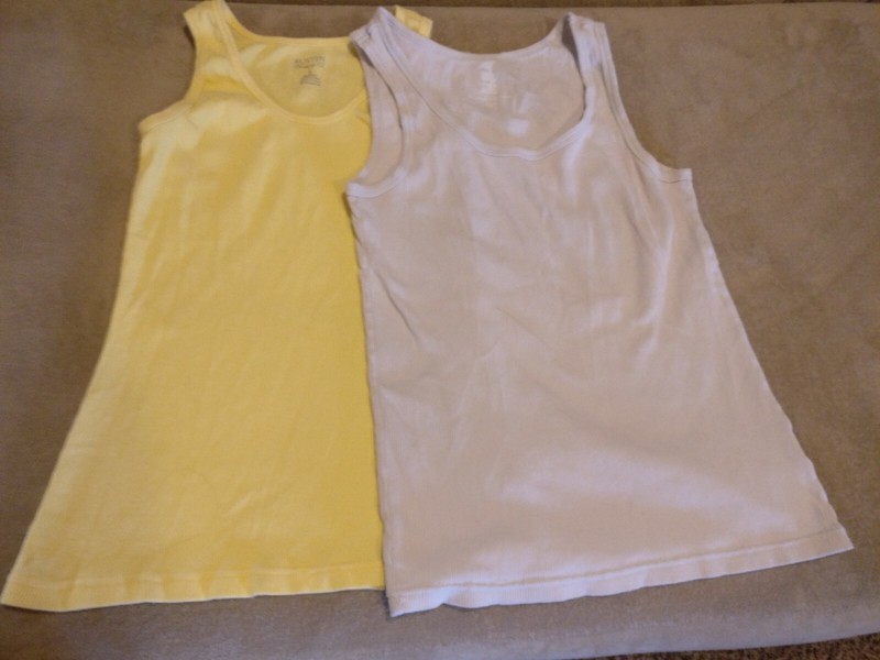 Lot-2 Austin Nothing Co Yellow Faded Glory Grey/Tanish Tank Top Cami Sleeveless