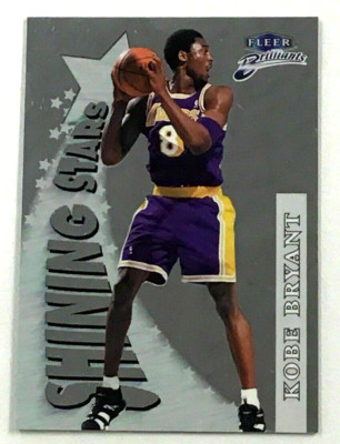 Kobe Bryant 1998-99 Fleer Brilliants CHROME Shinning Stars#4-LA!Lakers GOAT HOF