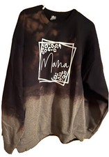 2XL Gildan Heavy Blend Crew Neck Sweatshirt - Custom Bleached w/"Mama" Graphic