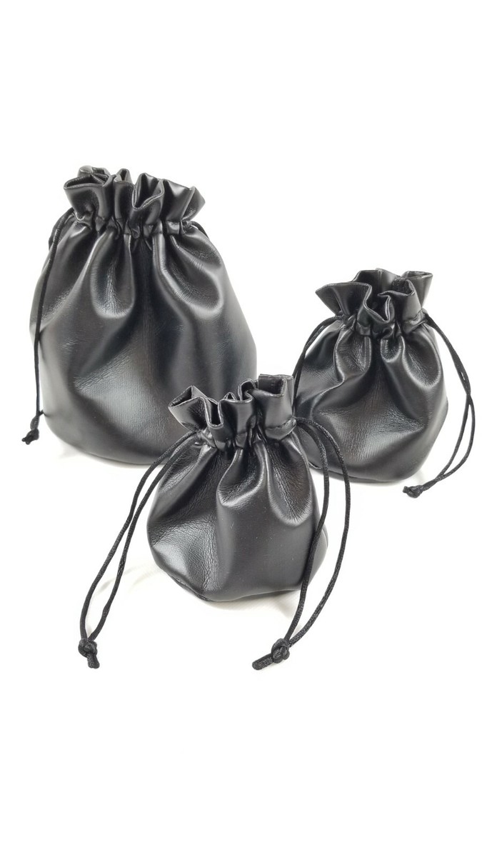 Faux Leather Drawstring Pouch Coin Bag Medicine Tobacco Pouch