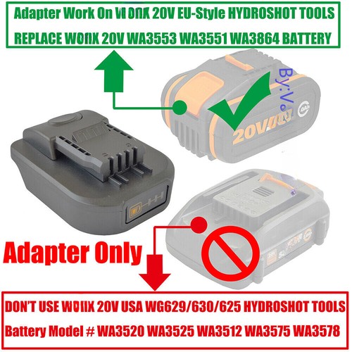 Adaptador para batería Makita 18V LXT a alimentación para herramientas de batería EU WORX 20V 4 PIN - Imagen 2 de 3
