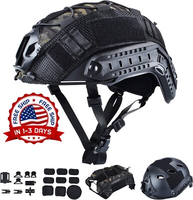 Casco táctico rápido para airsoft y paintball con funda para casco  extragrande