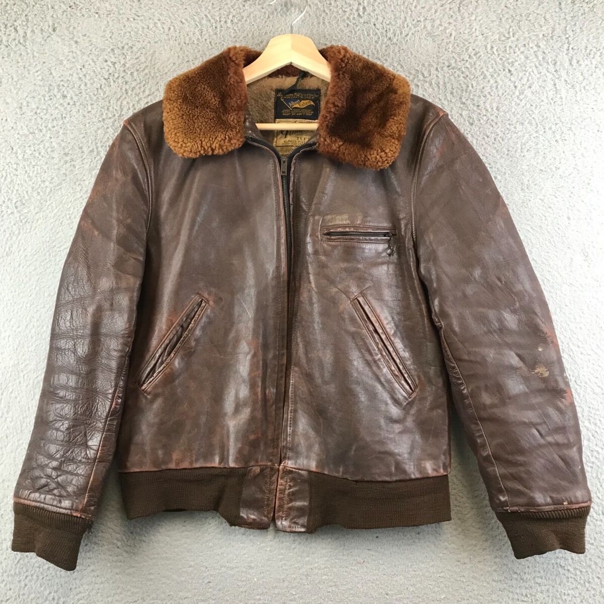 Vintage 1940s Albert Richard leather bomber jacket size M | eBay Vintage 1940s Albert Richard leather bomber jacket size M | eBay