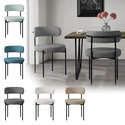 FineBuy Sedia da Cucina Set di 2 Plastica e Legno Sedie per Sala