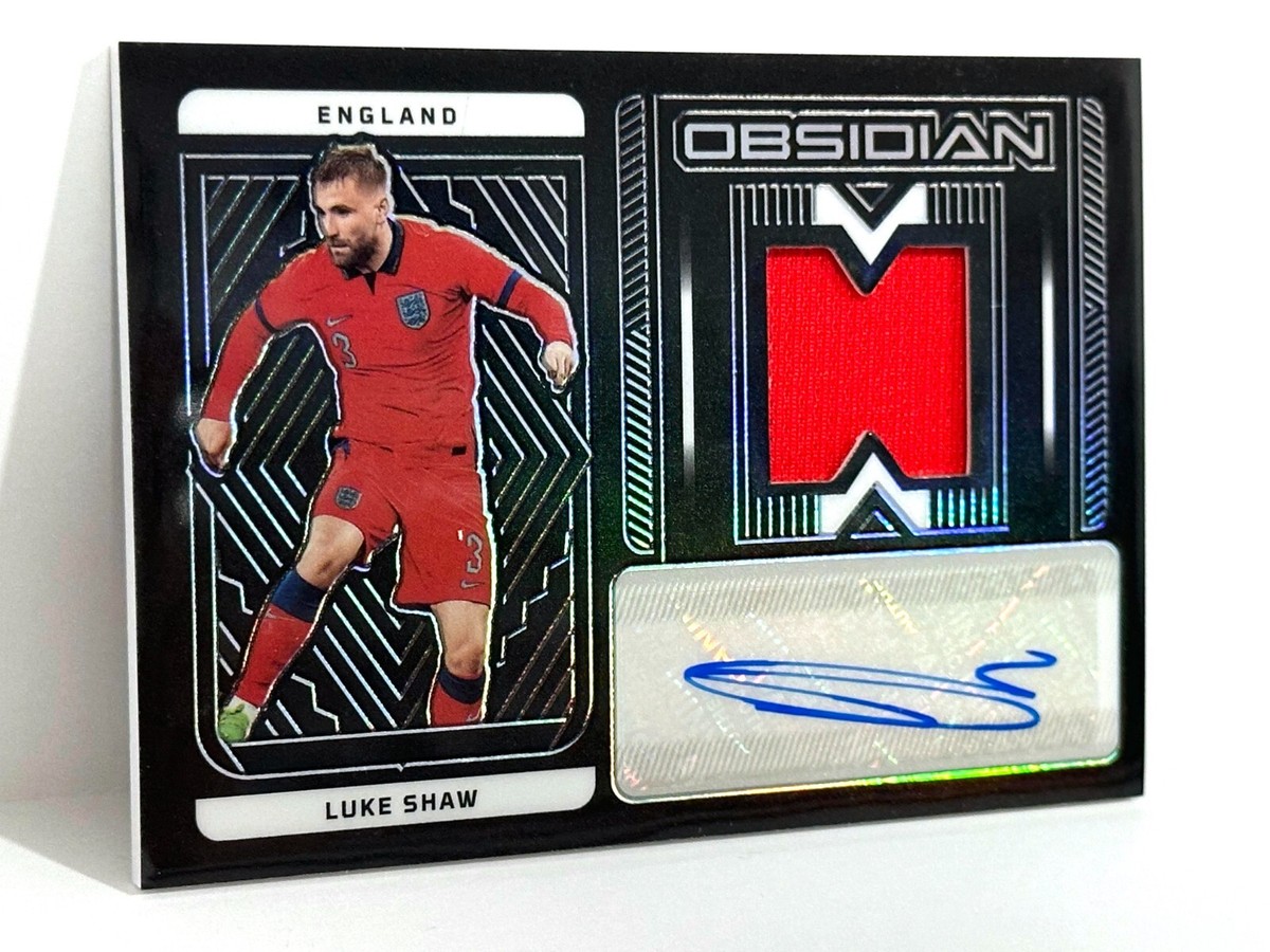2022-23 Panini Obsidian Player-Worn Patch Auto England Luke Shaw