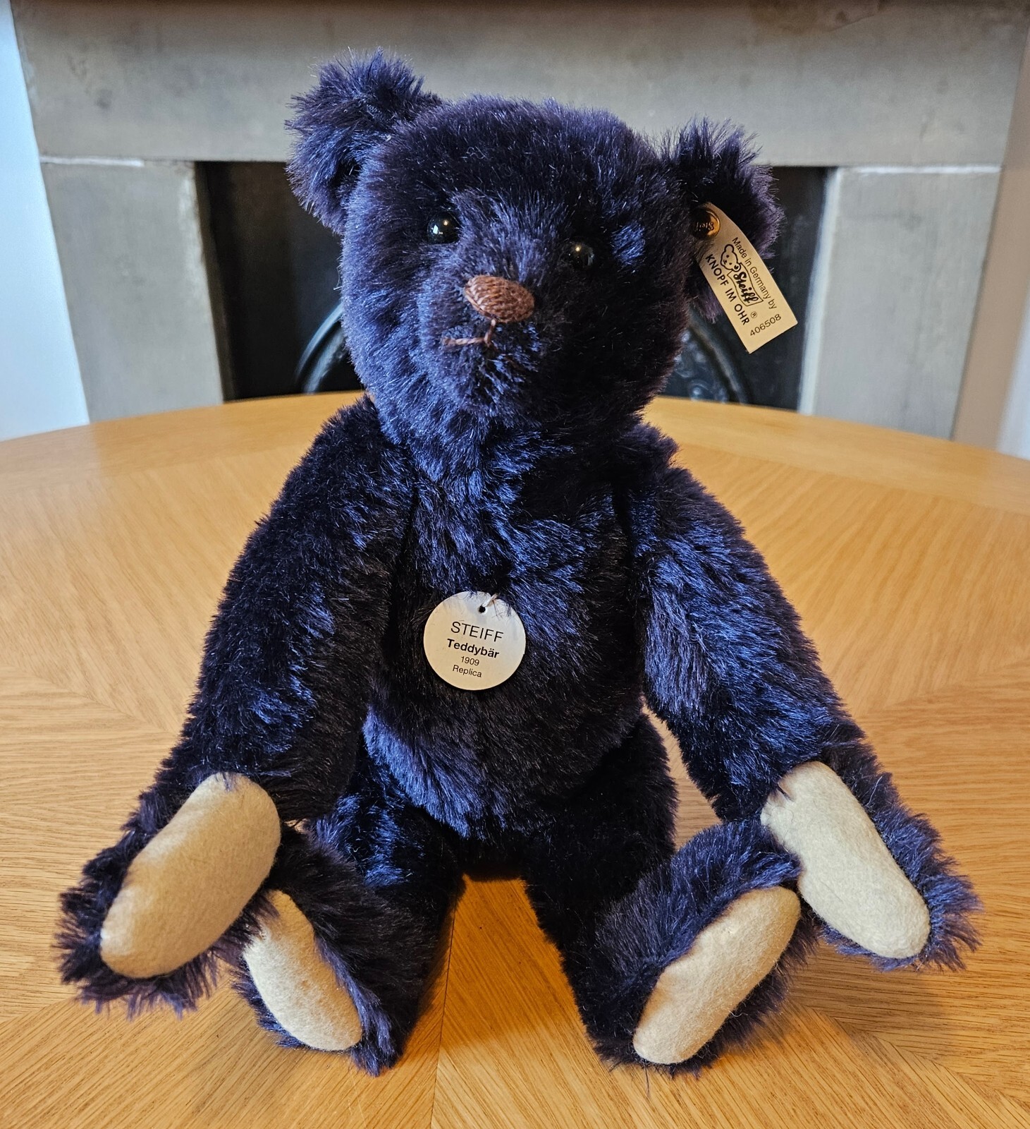 STEIFF 406508 TEDDY BEAR 1909 REPLICA 35CM 1998 L. ED. WITH BOX & CERTIFICATE