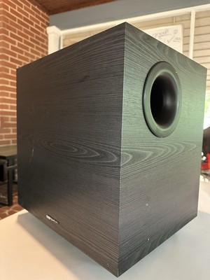 BIC Venturi V1220 200W Powered Subwoofer Black Wired RCA Wood Home Audio