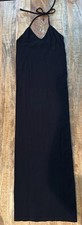 Zara Black Halterneck Maxi Dress XS stretchy