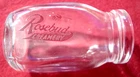 VINTAGE ROSEBUD CREAMERY GLASS CREAMER / MINI MILK BOTTLE Plattsburgh NY 1940s