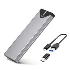 Aluminum USB 3.2 Gen 1 to M.2 SATA NGFF SSD Enclosure Adapter, External SATA ...
