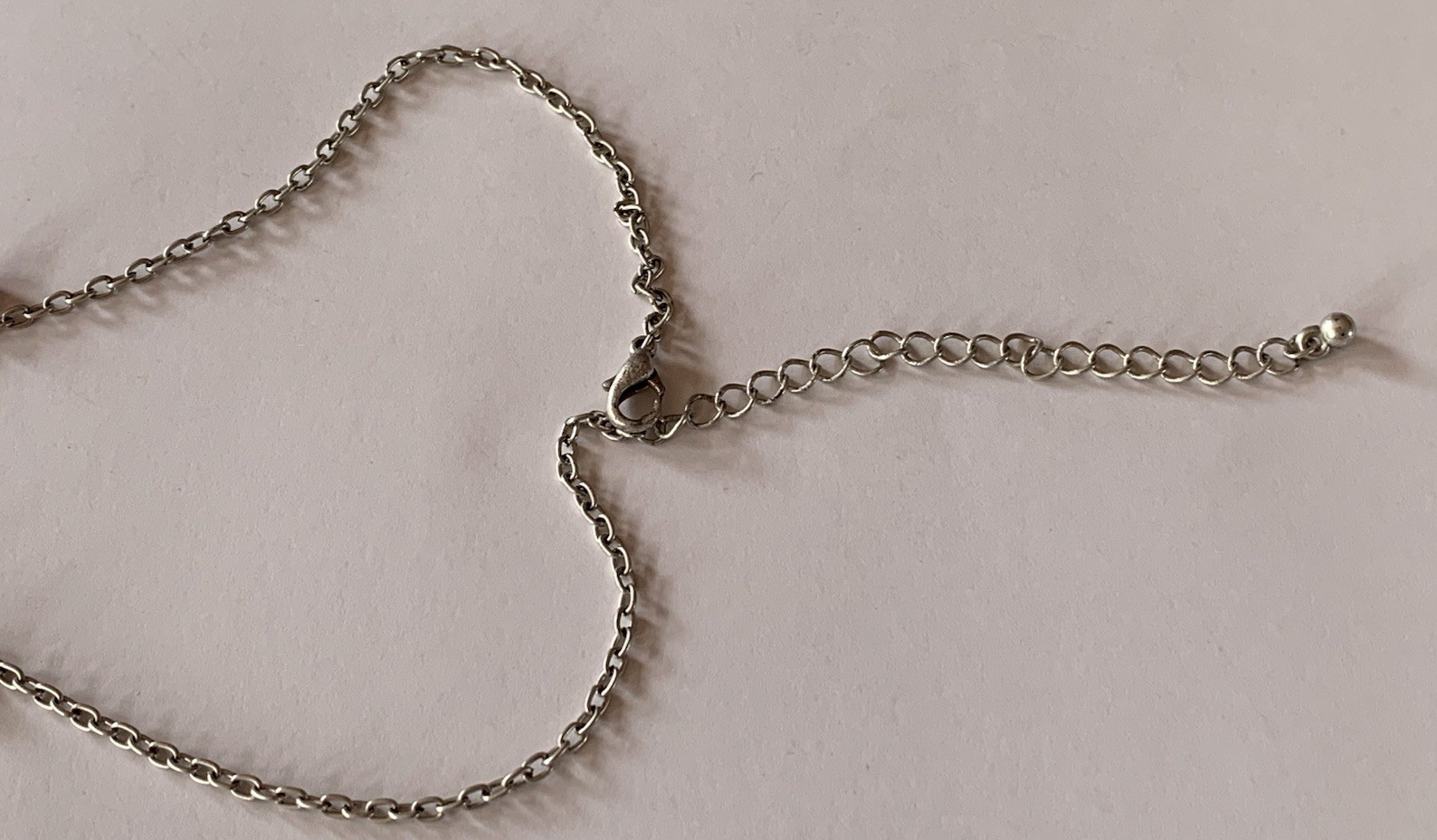 Delicate Designed Silvertone Red Beaded Pendant N… - image 5