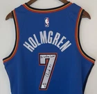 Chet Holmgren "OKC Walking Bucket" Signed Nike NBA Thunder Jersey BAS USASM 2/10