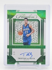 TRISTAN DA SILVA 2024-25 FLAWLESS FRAMEWORK GREEN ROOKIE AUTO /5 Q4935