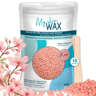 Waxing perlen 800g, Hypoallergen, Ohne Streifen, Wachsperlen Haarentfernung für