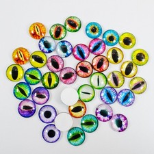 100Pcs 30MM Mixed Dragon Glass Eye Cabochon Eyeball for Craft DIY  Wholesale