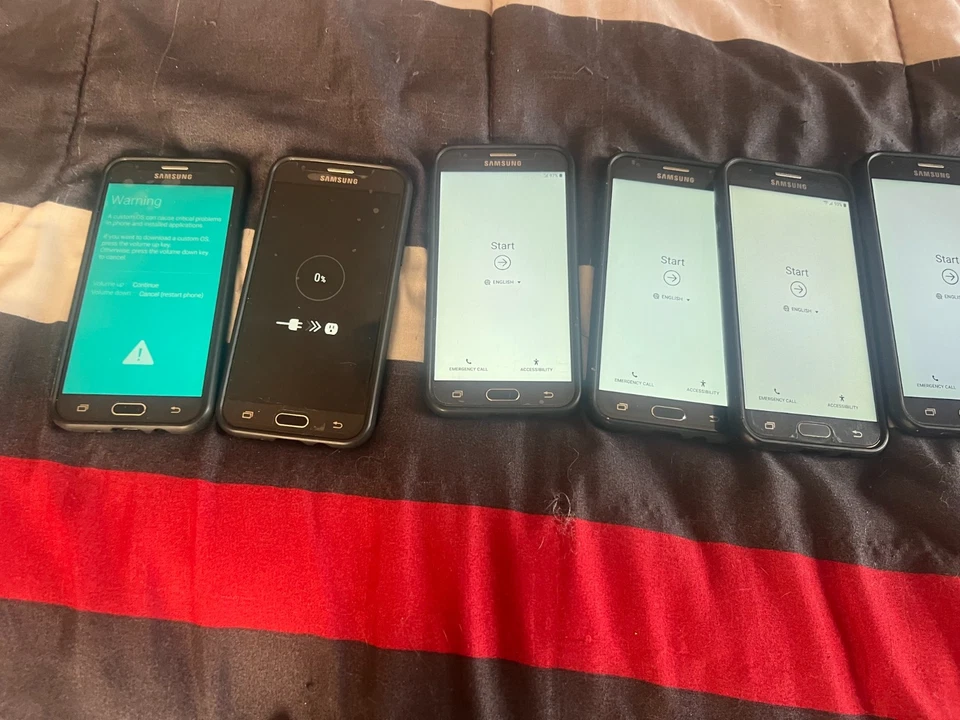 Lote de 12 Samsung Galaxy J3 Eclipse (Verizon, SM-J327V) - 11 Funcionando, 1 PARA PARTE Foto 2 de 4