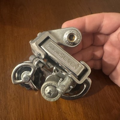 Vintage Suntour Seven Road Bicycle Rear Derailleur Bolt On Style Silver 