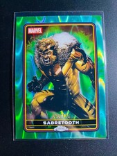 2025 Topps Chrome Marvel Deadpool Sabretooth #7 Green/Aqua RayWave /150