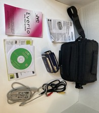 BLUE JVC Everio GZ-MG630AU 60GB Hard Disk Drive Digital Camcorder  batt charger