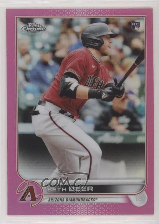 2022 Topps Chrome Pink Refractor Seth Beer #186 2k3