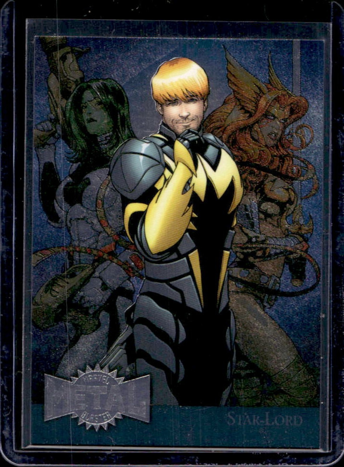 2015 Fleer Retro Marvel Star-Lord 1995 Flair Metal Blaster #35