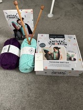 Knitters of Tommorw Fashion Knit Kit Hat or Scarf You Decide