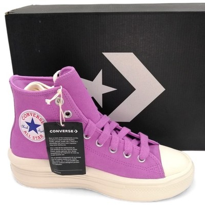 CONVERSE CHUCK TAYLOR ALL STAR CTAS MOVE HI TOP LEDER Damen Plateau-Sneaker Rosa