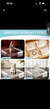 4 PCS Acrylic Display Blocks 6 x 6 x 1 Inches Clear Polished Acrylic Cube Riser
